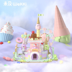 WeKKi 未及 八音盒潮玩女孩城堡积木玩具 甜品乐园