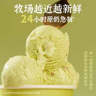 轻遇 SOFTCRUSH0蔗糖牛乳冰淇淋大桶装开心果香草冰激凌雪糕冷饮甜品下午茶