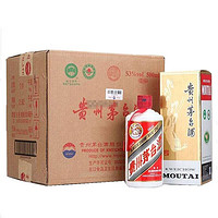 百亿补贴：MOUTAI 茅台 贵州飞天茅台53度酱香型白酒500ML*6 瓶原箱(配三个礼袋)