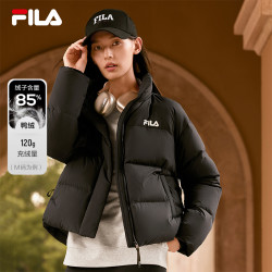 fila 斐乐 羽绒服女2024冬新休闲短款保暖马卡龙少女蓬松面包服外套