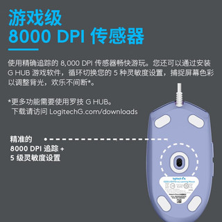  logitech/罗技 RGB 有线游戏鼠标+大桌垫  黑色