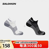 salomon 萨洛蒙 男女款 运动户外休闲舒适吸湿排汗透气袜子 AERO ANKLE 2-PACK 黑色 C20936 L