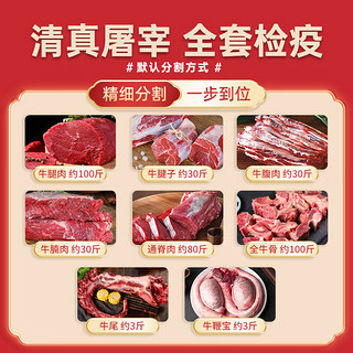 牛鲜尊 国产黄牛 整牛一头牛300斤 生鲜牛肉 新鲜屠宰 源头直发