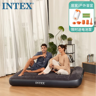 INTEX 64142双人内置枕头充气床垫家用办公室午休便携户外帐篷垫折叠床