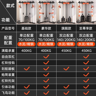 研博（YANBO） 小飞鸟龙门架家用多功能器材夹胸训练器械综合训练器 至尊款双组精钢配重200KG