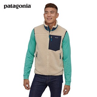 巴塔哥尼亚（Patagonia）男士羊羔绒背心摇粒绒抓绒衣马甲Retro-X 23048 NAT L