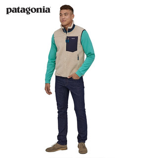 巴塔哥尼亚（Patagonia）男士羊羔绒背心摇粒绒抓绒衣马甲Retro-X 23048 NAT L