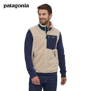 巴塔哥尼亚（Patagonia）男士羊羔绒背心摇粒绒抓绒衣马甲Retro-X 23048 NAT L