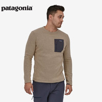 巴塔哥尼亚(Patagonia)男士速干透气圆领R1保暖上衣抓绒衣套头衫卫衣 Air Crew 40235 ORTN M