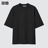 UNIQLO 优衣库 合作款/男女装AIRism宽松圆领T恤五分袖短袖T455359 461555