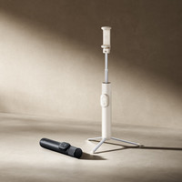 小米 二合一 自拍杆 分离式遥控器 三脚架  奶茶白