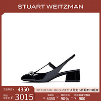 STUART WEITZMAN SW SIGNATURE HEART T-STRAP T字带方跟粗跟高跟鞋