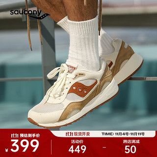 saucony 索康尼 SHADOW6000百搭运动休闲鞋男夏季复古男女运动鞋子 米粽6 45