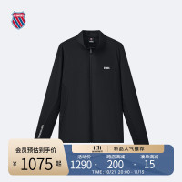 K·SWISS 盖世威（K·SWISS）24春季针织开衫立领长袖外套男休闲运动上衣109987 008正黑色 2XL