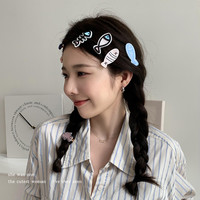 可爱卡通小鱼干鱼骨发夹秋冬侧边刘海发卡女前额碎发鸭嘴夹子头饰