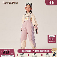 Paw in Paw PawinPaw卡通小熊童装2024年秋冬男女童羽绒裤滑雪裤保暖 Pink粉红色/25 150cm