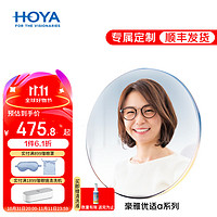 HOYA 豪雅 镜片优适α眼镜片ND膜+兰御防蓝光树脂配镜2片