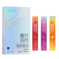 MIA JACK 蜜牙洁克 混合果味益生菌漱口水 12ml*12条 1盒（加赠3条试用装）