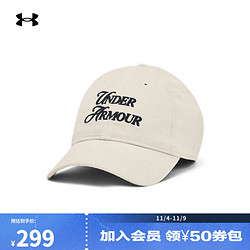 UNDER ARMOUR 安德玛 UNDERARMOUR）秋冬Sportstyle男女情侣训练可调节运动帽1386628 峰顶白110 均码