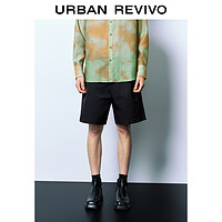 URBAN REVIVO UR2024秋季新款男装时尚运动风松紧腰系绳宽松短裤UMF640100