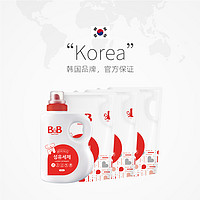 B&B 保宁 韩国B&B保宁米迪恩必恩贝进口洗衣液1800ml*1+2100ml*3