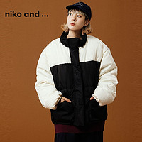 88VIP：niko and ... niko and... 羽绒服女2024冬季时尚宽松保暖拼色外套983407