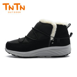TNTN 户外冬季保暖防水厚底东北羊毛加绒女士休闲马丁鞋雪地棉靴子