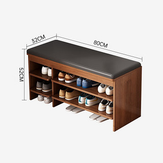 移动端、京东百亿补贴：MIKEMIJIA 米客米家 鞋柜换鞋凳子家用门口简易置物架多层鞋子收纳架可坐鞋柜 -可拆卸款|80*32*52CM