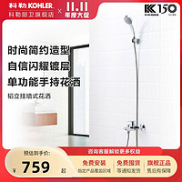 KOHLER 科勒 淋雨花洒浴缸龙头家用简易挂墙式花洒龙头淋浴器花洒74036