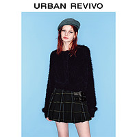 URBAN REVIVO UR2024冬季新款女装气质花朵造型针织开衫UYY940056#