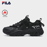 FILA 斐乐 女鞋加绒保暖猫爪鞋5代老爹鞋运动鞋2024冬季新款休闲鞋