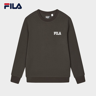 FILA 斐乐 套头卫衣男士2024秋新款宽松圆领休闲针织长袖运动服上衣