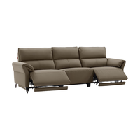  顾家家居 KUKA  90.YG.6177 电动功能沙发 三人位双电动 头层皮杏仁咖 零靠墙款