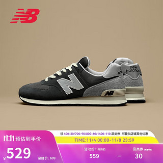 new balance 运动鞋男鞋女鞋24年复古春夏舒适休闲鞋574系列U574GM2 40