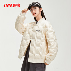 YAYA 鸭鸭羽绒服 鸭鸭轻薄羽绒服男士2024冬季新品短款时尚鸭绒保暖棒球领外套Y