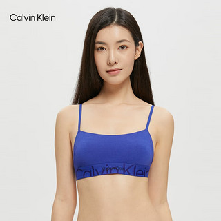 Calvin Klein内衣【双重引力带】女士ck棉质无钢圈细肩带舒适文胸QF6989AD CMB-深蓝色 M