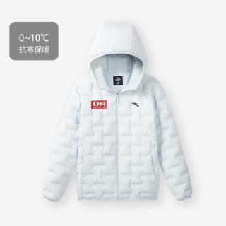 安踏 ANTA【轻薄羽】儿童冬季羽绒服男童女童连帽外套中大童防风上衣高领口