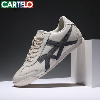 卡帝乐鳄鱼 男鞋夏季透气休闲板鞋男士百搭潮流小白鞋男 米灰 41