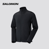 萨洛蒙（Salomon）男款 户外运动休闲柔软保暖抓绒外套 SNTIAL MIDFLEECE FZ 深黑色 C23008 M