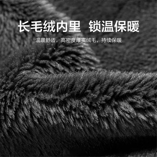 意尔康男鞋 雪地靴男2024冬季牛皮反绒短筒男靴加绒保暖棉靴子男 黑色 39