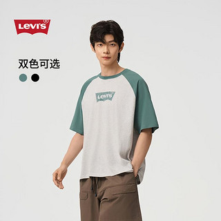 Levi's李维斯24春夏男士宽松圆领撞色大码美式复古T恤