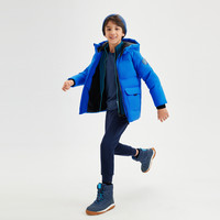 波司登童装2022男女同款抗菌绒连帽中长款羽绒服时尚百搭保暖