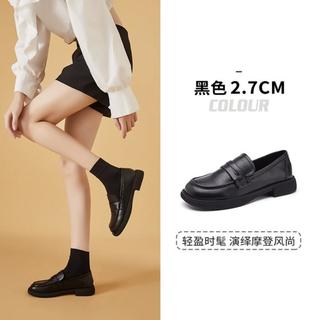 春夏英伦学院风女单鞋百搭乐福鞋时尚舒适平底鞋