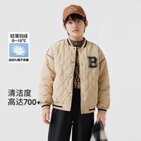 棒球领儿童男童羽绒服冬季中大童外套童装休闲短款上衣保暖宽松