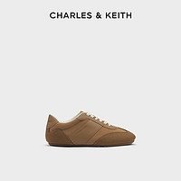 CHARLES & KEITH CHARLES&KEITH24冬新款CK1-71960009复古拼色平底德训鞋休闲鞋女