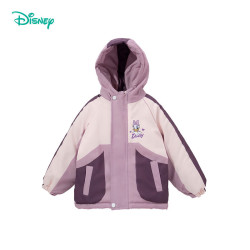 Disney 迪士尼 儿童保暖夹棉加绒连帽外套棉服