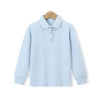 男女童POLO衫秋冬季加厚长袖t恤百搭娃娃领上衣校服打底衫
