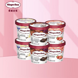 Häagen·Dazs 哈根达斯 Haagen-Dazs 哈根达斯 香草/巧克力/草莓口味冰淇淋 81g*6杯 礼盒