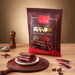 阿尔善 风干牛肉干原味 400g偏软休闲零食量贩装