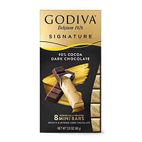 GODIVA 歌帝梵 醇享系列90%黑巧克力80g进口 临期清仓